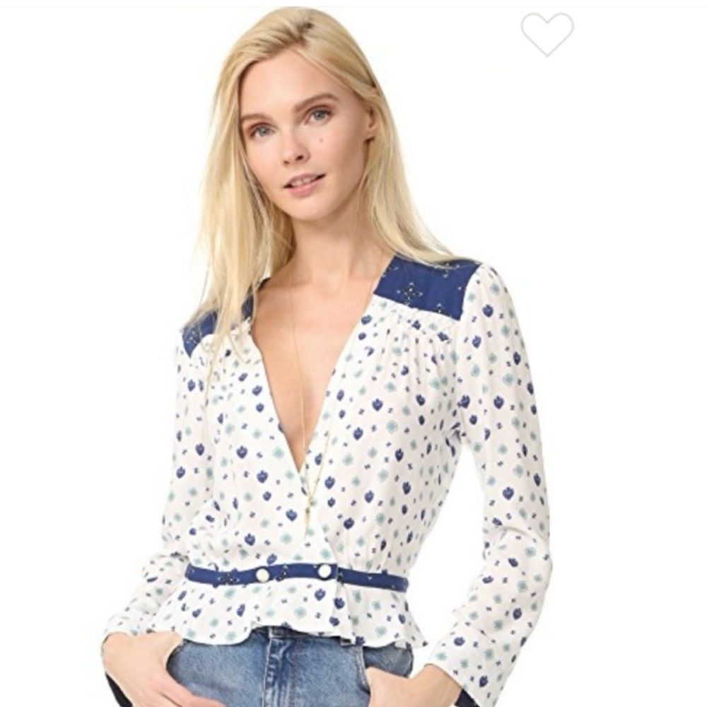 Free People Where We Roam Floral Top